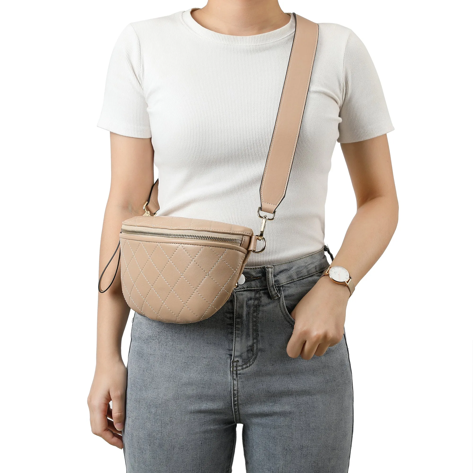 Tiffany & Fred Quilted Leather Fanny Pack