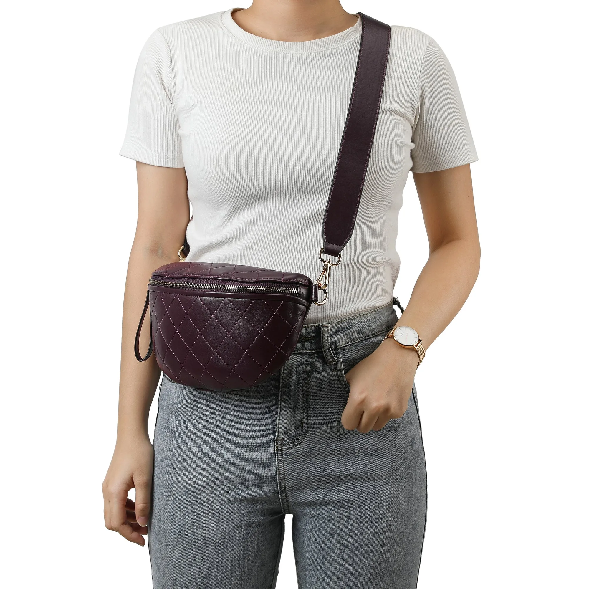 Tiffany & Fred Quilted Leather Fanny Pack