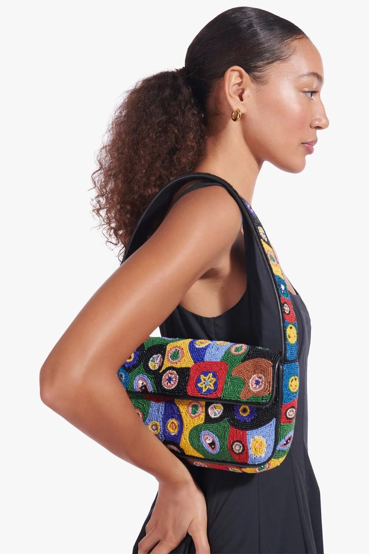 TOMMY BEADED BAG | BLACK MILLEFIORI