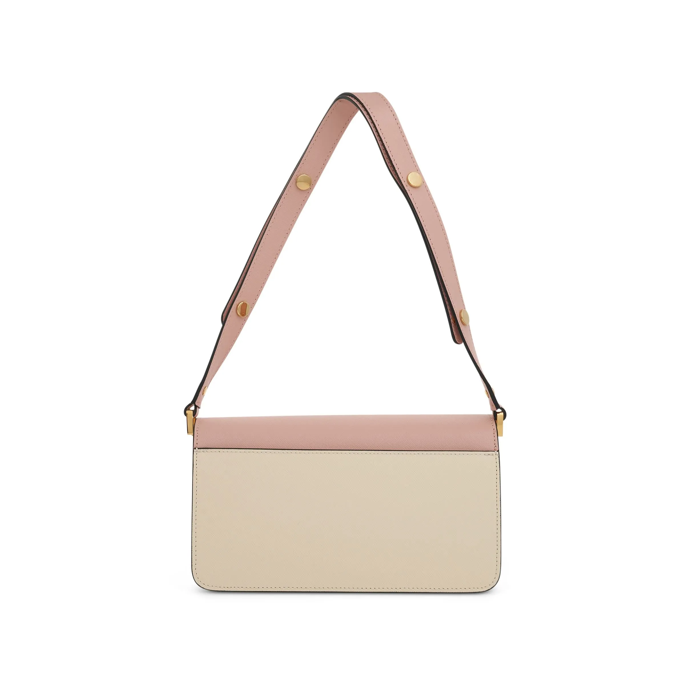 Trunk EW Saffiano Leather Bag in Camellia/Talc