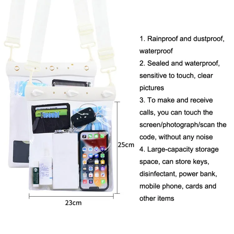 Tteoobl T-019A Sundries Storage Bag Phone Waterproof Shoulder Messenger Bag, Size: One Code(White)