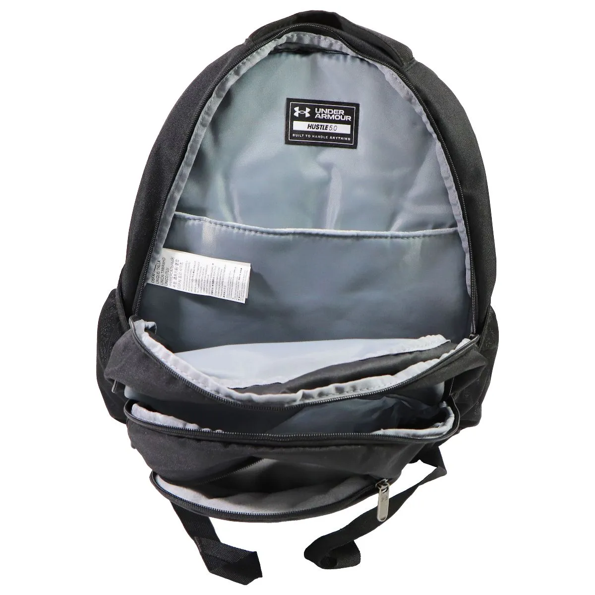 Under Armour Unisex Hustle 5.0 Backpack - Black/Silver