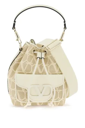 Valentino Garavani Loc Iconographer Toile Bucket Bag