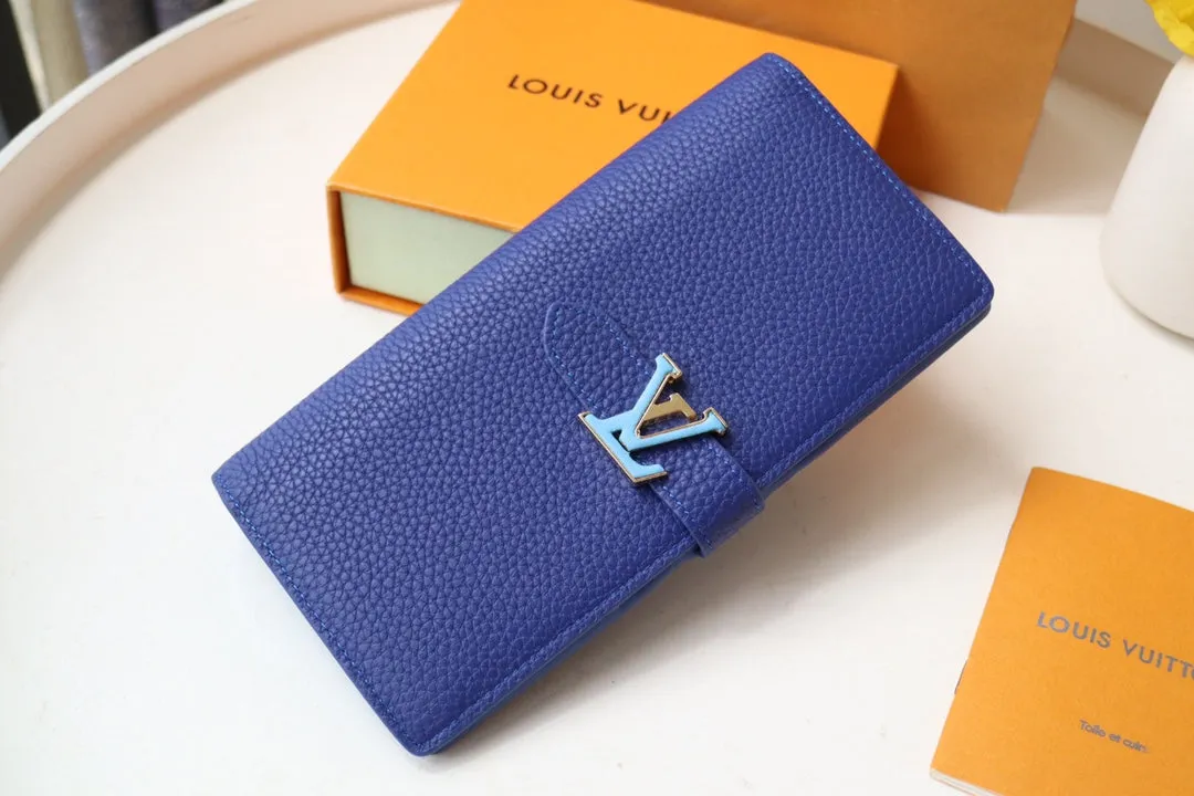 VERTICAL WALLET CAPUCINES BLUE