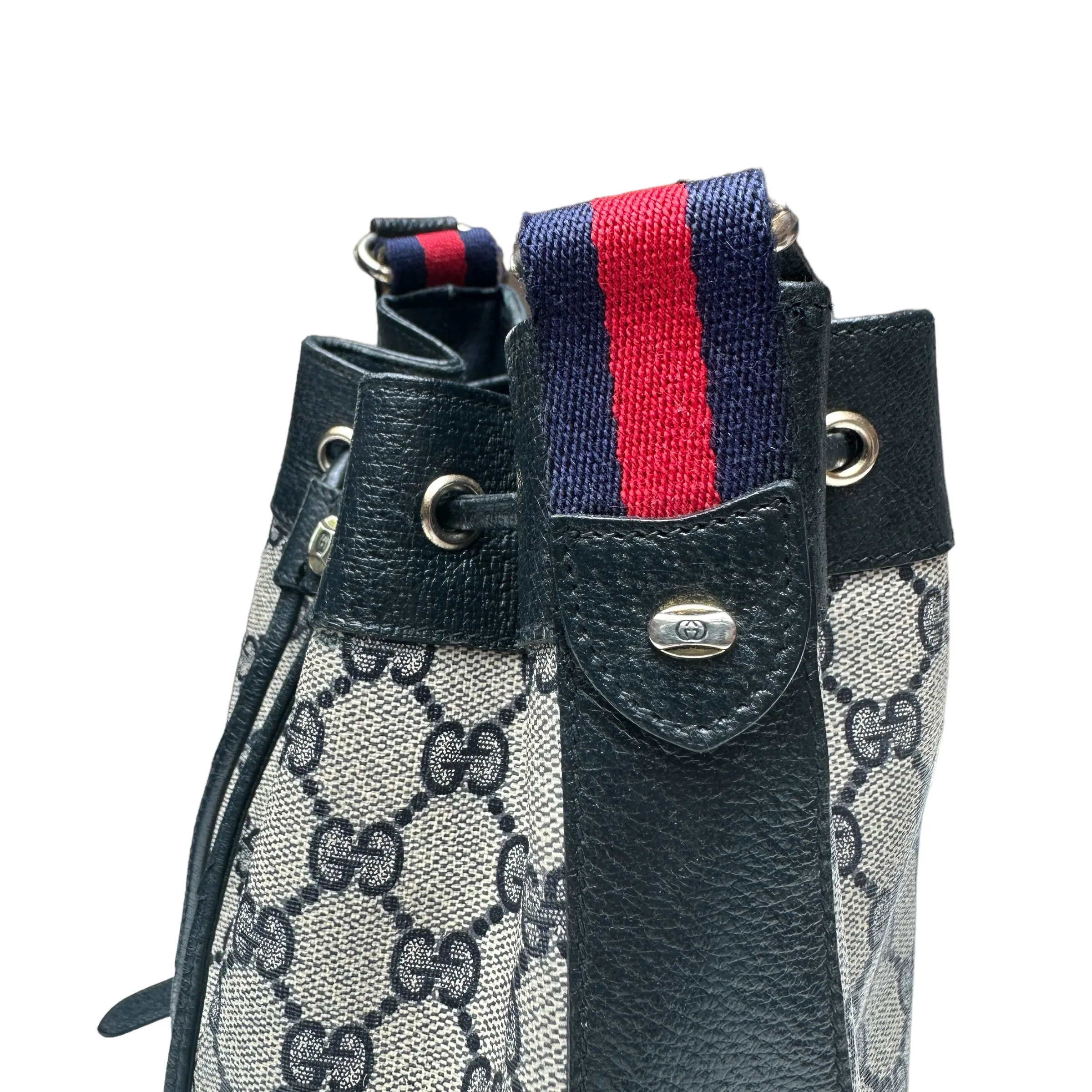 Vintage Logo Navy & Cream Bucket Bag