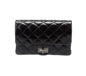 Vintage Reissue Black Patent Clutch