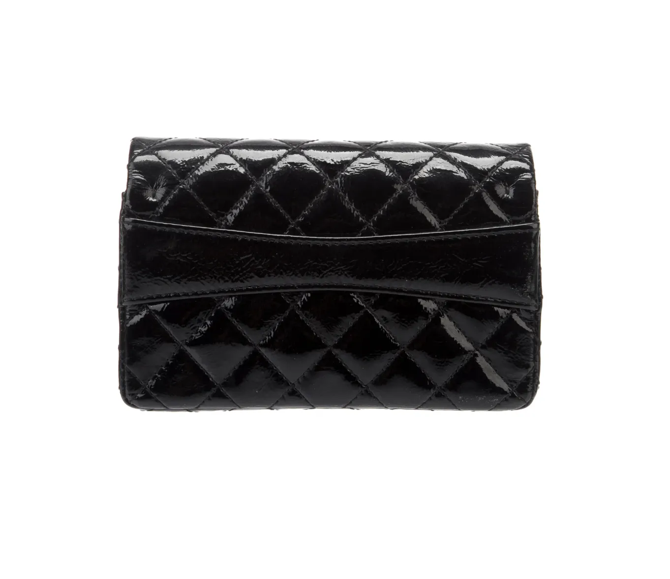 Vintage Reissue Black Patent Clutch