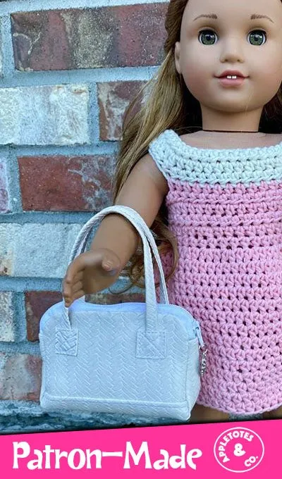 Weekender Bag Sewing Pattern for 14"-18" Dolls - SVG Files Included