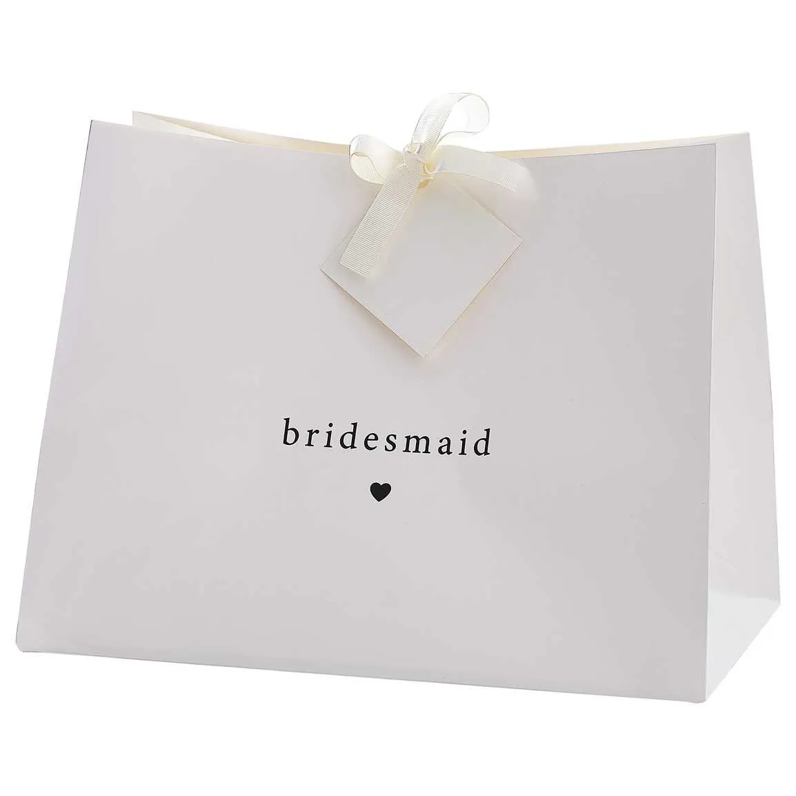 White Bridesmaid Gift Bag