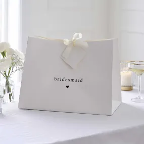 White Bridesmaid Gift Bag