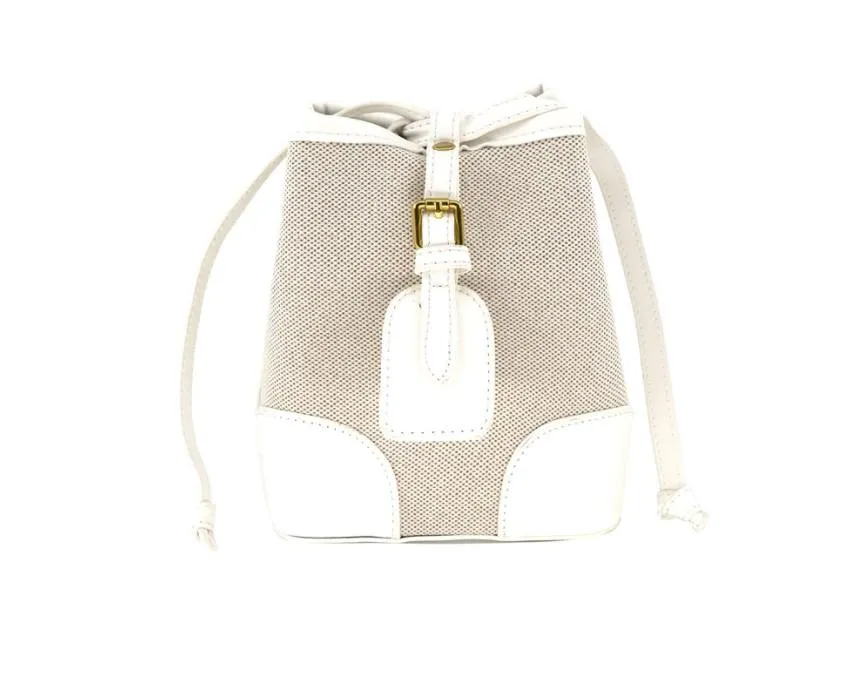 White Mini Bucket Bag