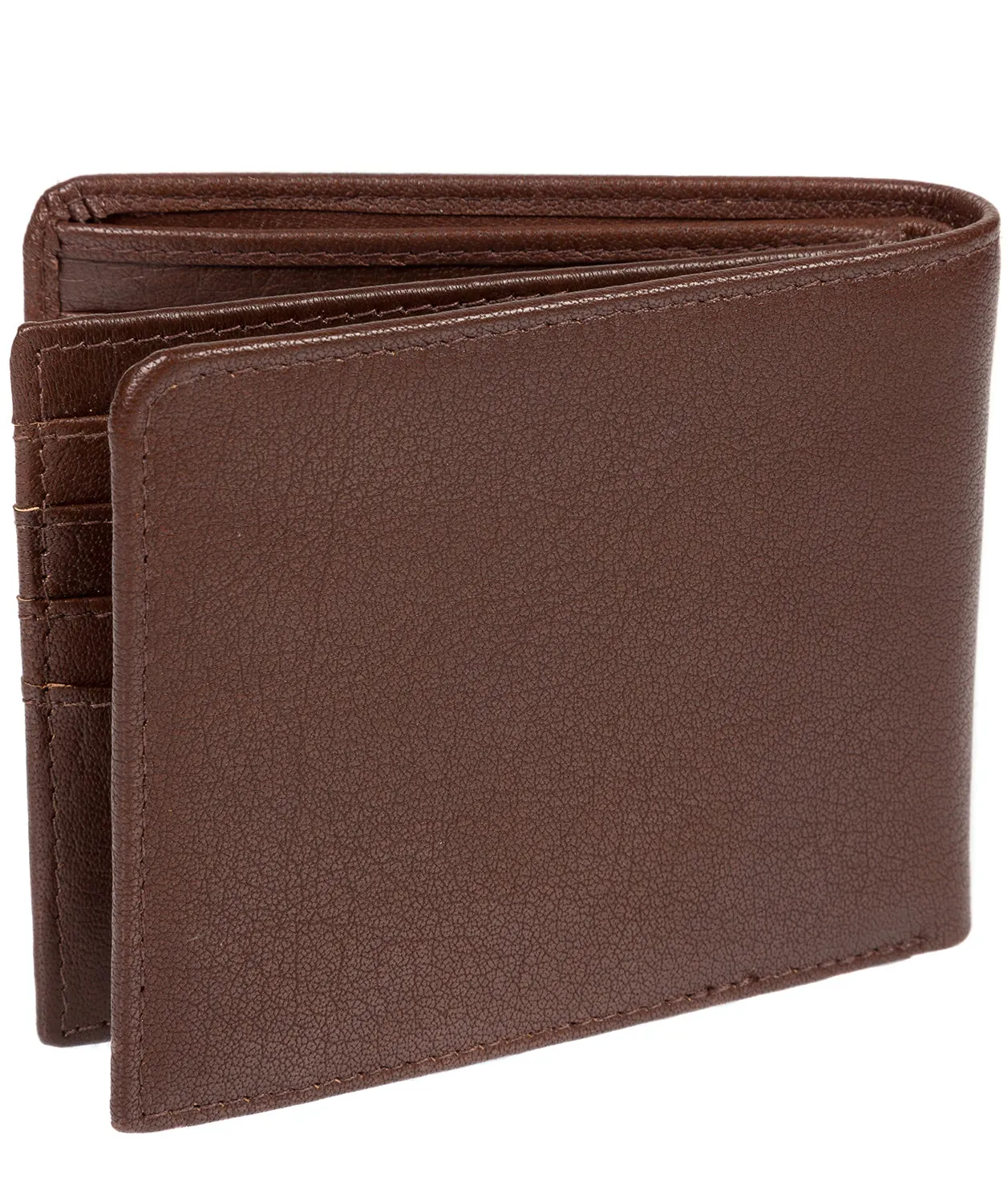 'Wolfgang' Russet Brown Leather RFID Wallet