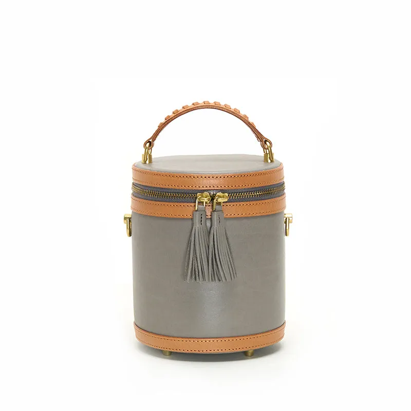 Women's Vegetable Tanned Leather One Shoulder Vintage Bucket Bag