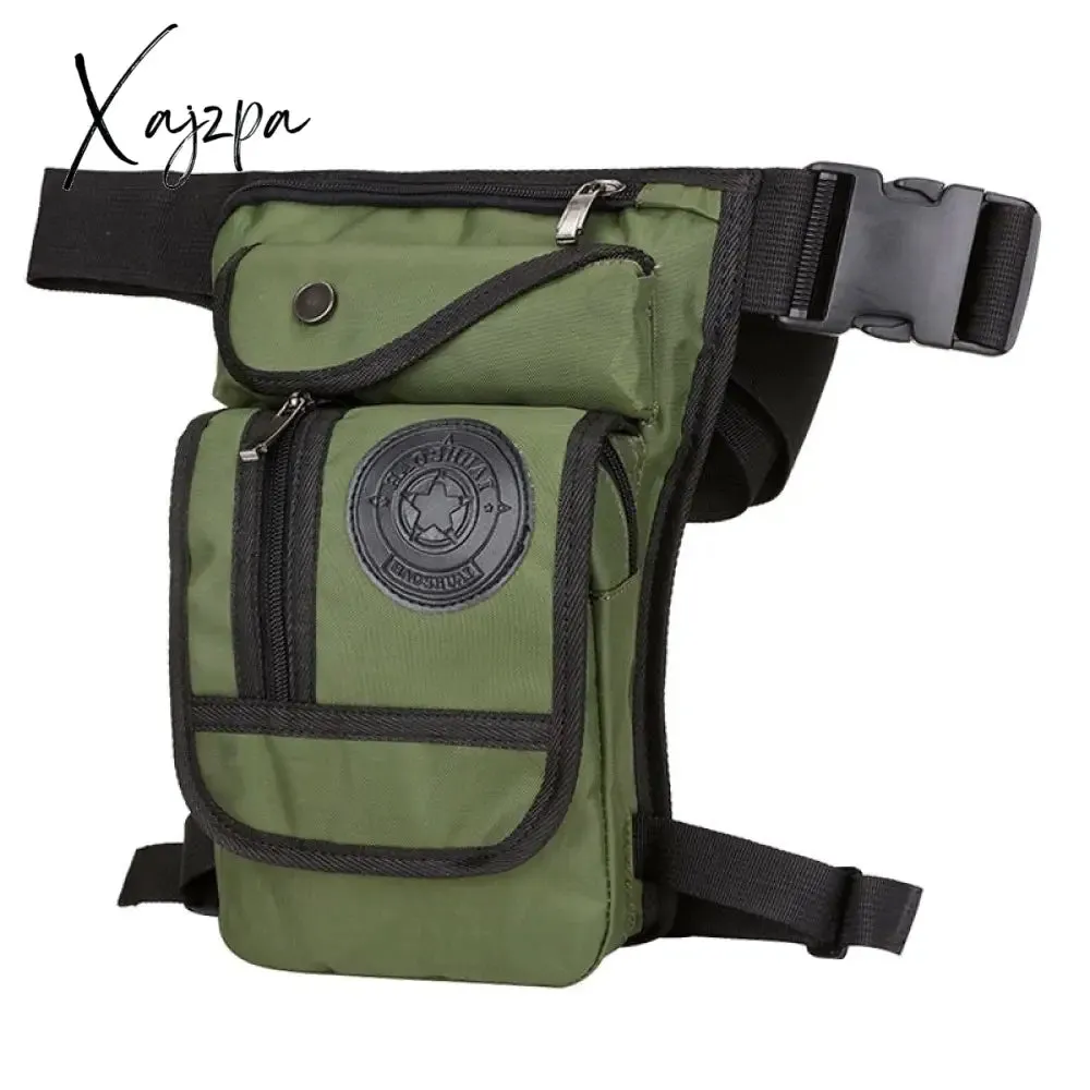 Xajzpa - High Quality Men's Canvas Drop Leg Bag Military Motorcycle Multi-purpose Messenger Shoulder Bags Belt Hip Bum Waist Fanny Pack