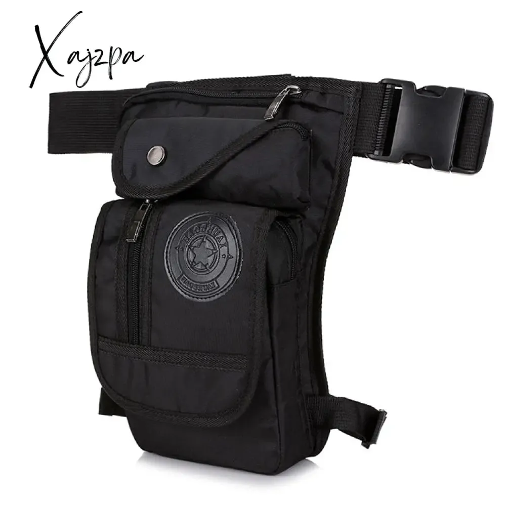 Xajzpa - High Quality Men's Canvas Drop Leg Bag Military Motorcycle Multi-purpose Messenger Shoulder Bags Belt Hip Bum Waist Fanny Pack