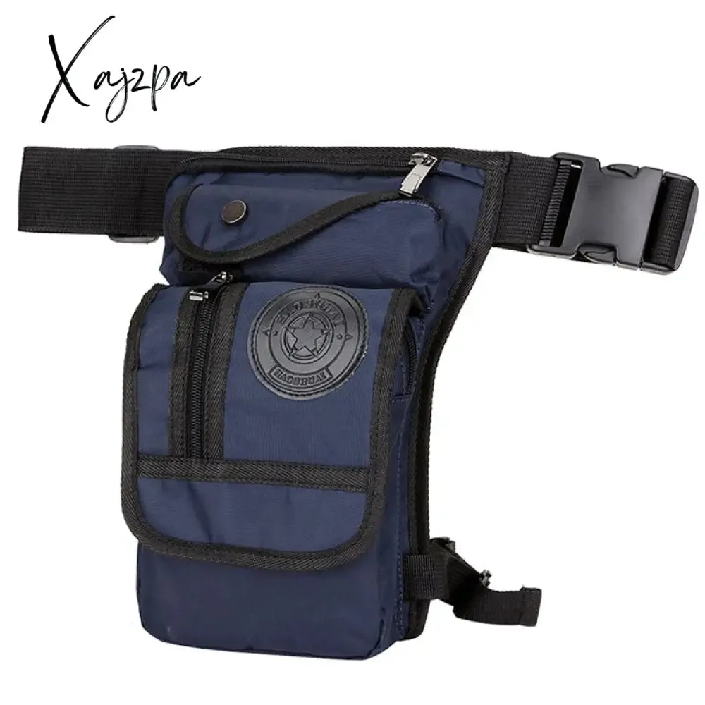 Xajzpa - High Quality Men's Canvas Drop Leg Bag Military Motorcycle Multi-purpose Messenger Shoulder Bags Belt Hip Bum Waist Fanny Pack