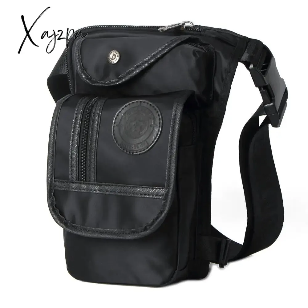 Xajzpa - High Quality Men's Canvas Drop Leg Bag Military Motorcycle Multi-purpose Messenger Shoulder Bags Belt Hip Bum Waist Fanny Pack