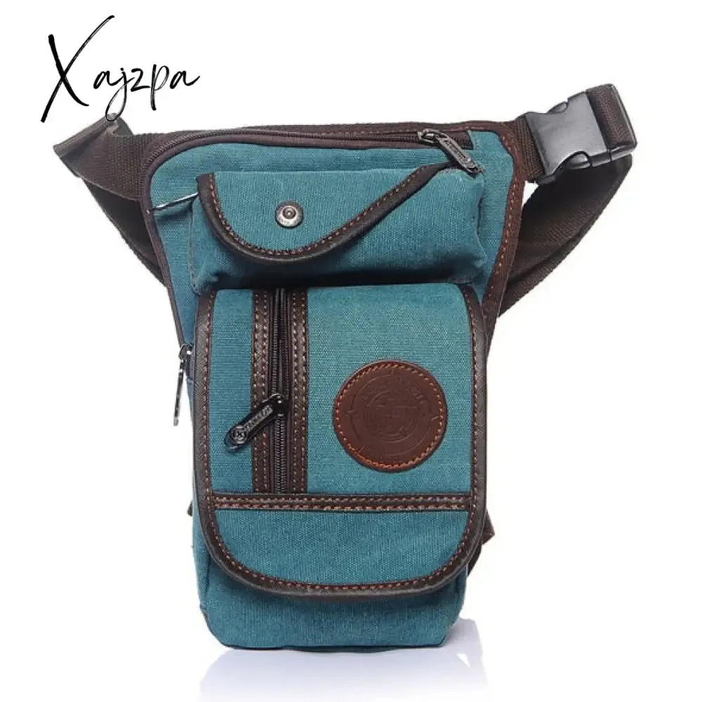 Xajzpa - High Quality Men's Canvas Drop Leg Bag Military Motorcycle Multi-purpose Messenger Shoulder Bags Belt Hip Bum Waist Fanny Pack